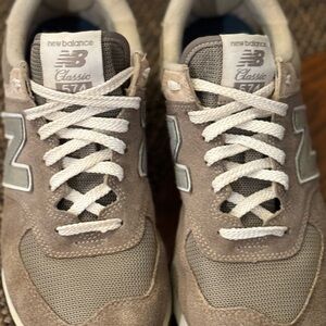 New Balance Gray Sneakers Suede Mesh Casual CLASSIC 574